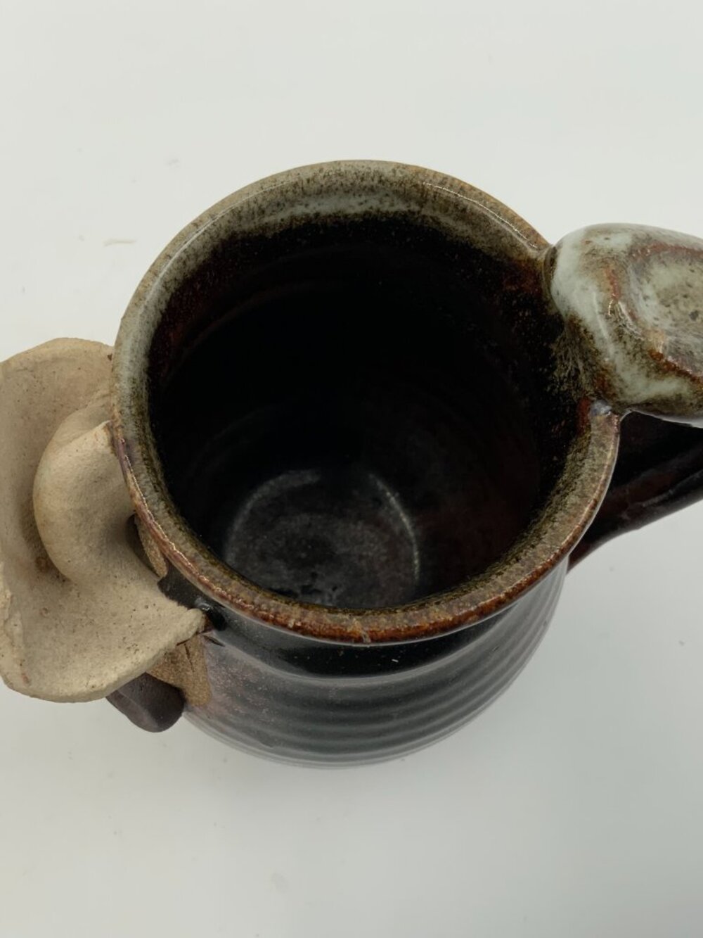 Signed Robert Eakin 3D Stoneware Cowboy Mug Handlebar Moustache, Cigar - Picture 3 of 8